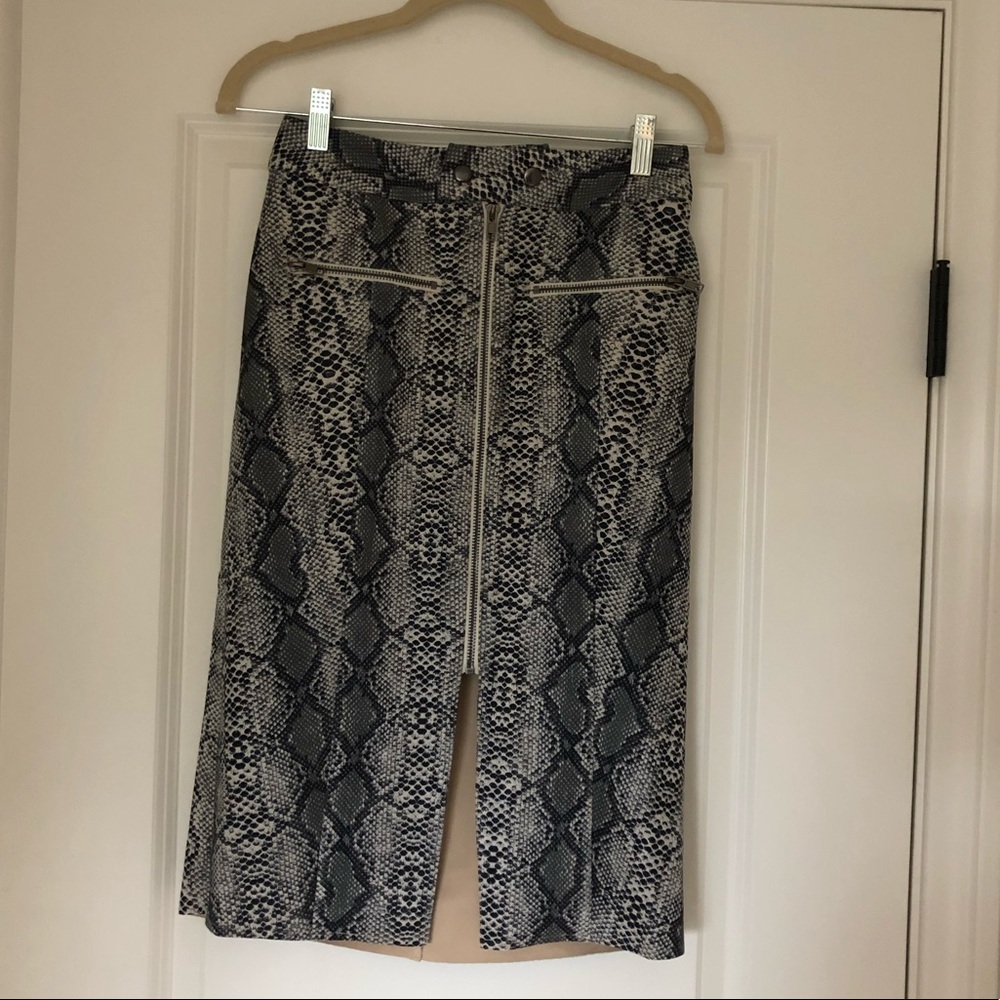 Snake print pencil skirt